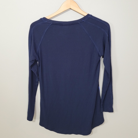 Simply art blue long sleeve artistic tee - Picture 3 of 7